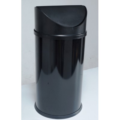 Корзина EFOR METAL 853S SWING черная с поворотной крышкой 12 л