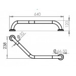 Поручень угловой EFOR METAL 514 настенный матовый