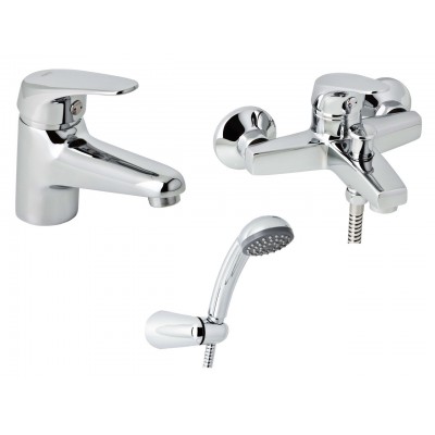 Набор смесителей для ванны без штанги GENEBRE Ge2 03GE2-bath (61130224566+60100224566) Набор смесителей для ванны без штанги GENEBRE Ge2 03GE2-bath (61130224566+60100224566)