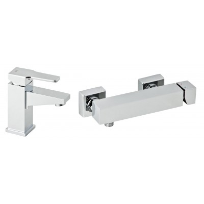 Набор смесителей для раковины и душа GENEBRE Kenjo 1+1 02KE-shower (63130264566+63110264567) Набор смесителей для раковины и душа GENEBRE Kenjo 1+1 02KE-shower (63130264566+63110264567)