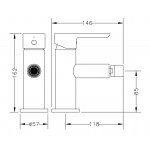 Смеситель для биде Genebre Oslo Black (65140194166) Смеситель для биде Genebre Oslo Black (65140194166)