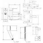 Набор смесителей для ванны без штанги GENEBRE Tau2 03TA2-bath (65135294566+65100294566)