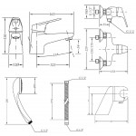 Набор смесителей для душа без штанги GENEBRE Ge2 03GE2-shower (61130224566+60110224566) Набор смесителей для душа без штанги GENEBRE Ge2 03GE2-shower (61130224566+60110224566)