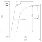 Смеситель для раковины GENEBRE Kode, высокий (62136084566)