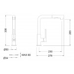 Смеситель для кухонной раковины с выдвижным изливом GENEBRE Tau (FRV6120845) Смеситель для кухонной раковины с выдвижным изливом GENEBRE Tau (FRV6120845)