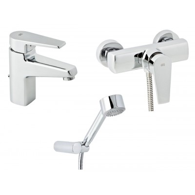 Набор смесителей для душа без штанги GENEBRE Klip 03KL-shower (64130164566+64110164566) Набор смесителей для душа без штанги GENEBRE Klip 03KL-shower (64130164566+64110164566)
