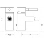 Смеситель для биде GENEBRE Tau (65145184566) Смеситель для биде GENEBRE Tau (65145184566)