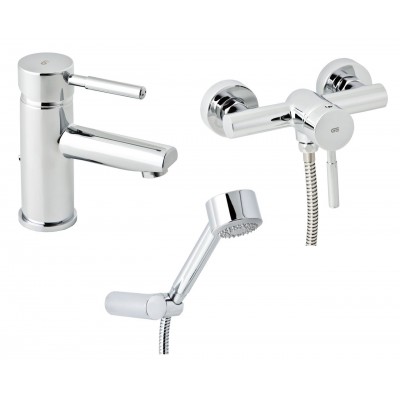Набор смесителей для душа без штанги GENEBRE Tau 03TA1-shower (65135184566+65110184566) Набор смесителей для душа без штанги GENEBRE Tau 03TA1-shower (65135184566+65110184566)