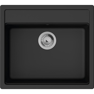 Мойка кухонная Hansgrohe S52, гранит, прямоуг., без крыла, 550х490х190мм, чаша- 1, встраиваемая, S520-F510, черный графит 43359170 Мойка кухонная Hansgrohe S52, гранит, прямоуг., без крыла, 550х490х190мм, чаша- 1, встраиваемая, S520-F510, черный графит 43359170
