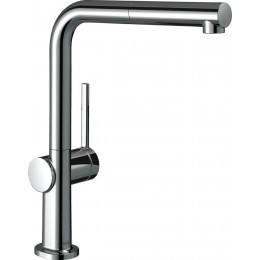Смеситель для кухни Hansgrohe Talis M54, дл.излива - 215мм, вытяжной, 1 рычаг, KM270sBox, хром 72809000 Смеситель для кухни Hansgrohe Talis M54, дл.излива - 215мм, вытяжной, 1 рычаг, KM270sBox, хром 72809000