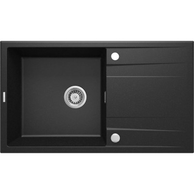 Мойка кухонная Deante Eridan, гранит, прямоуг., с крылом, 860х500х209мм, чаша - 1, накладная, металлический графит ZQE_G113 Мойка кухонная Deante Eridan, гранит, прямоуг., с крылом, 860х500х209мм, чаша - 1, накладная, металлический графит ZQE_G113
