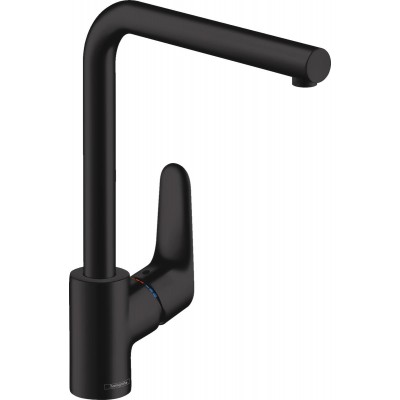 Смеситель для кухни Hansgrohe Focus, дл.излива - 237мм, поворотный, 1 рычаг, KM280, матовый черный 31817670 Смеситель для кухни Hansgrohe Focus, дл.излива - 237мм, поворотный, 1 рычаг, KM280, матовый черный 31817670