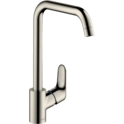 Смеситель для кухни Hansgrohe Focus, дл.излива - 204мм, поворотный, 1 рычаг, KM260, сталь 31820800 Смеситель для кухни Hansgrohe Focus, дл.излива - 204мм, поворотный, 1 рычаг, KM260, сталь 31820800