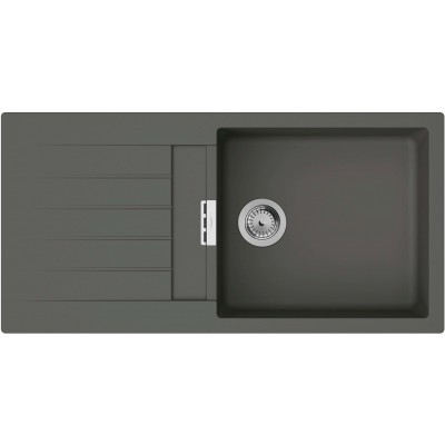 Мойка кухонная Hansgrohe S52, гранит, прямоуг., с крылом, 980х480х190мм, чаша - 1, врезная, серый камень 43358290 Мойка кухонная Hansgrohe S52, гранит, прямоуг., с крылом, 980х480х190мм, чаша - 1, врезная, серый камень 43358290