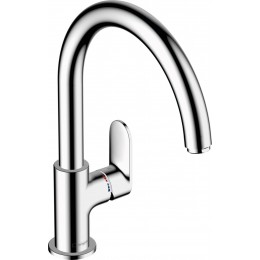 Смеситель для кухни Hansgrohe Vernis Blend M35, дл.излива - 221мм, поворотный, 1 рычаг, KM260, хром 71870000 Смеситель для кухни Hansgrohe Vernis Blend M35, дл.излива - 221мм, поворотный, 1 рычаг, KM260, хром 71870000