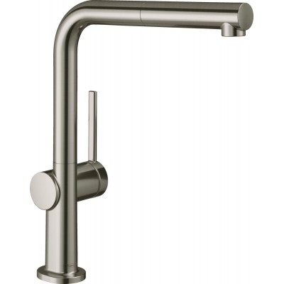 Смеситель для кухни Hansgrohe Talis M54, дл.излива - 215мм, вытяжной, 1 рычаг, KM270, сталь 72808800 Смеситель для кухни Hansgrohe Talis M54, дл.излива - 215мм, вытяжной, 1 рычаг, KM270, сталь 72808800
