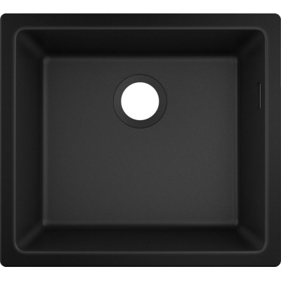Мойка кухонная Hansgrohe S51, гранит, квадрат, без крыла, 500х450х190мм, чаша- 1, встраиваемая, S510-U450, черный графит 43431170 Мойка кухонная Hansgrohe S51, гранит, квадрат, без крыла, 500х450х190мм, чаша- 1, встраиваемая, S510-U450, черный графит 43431170