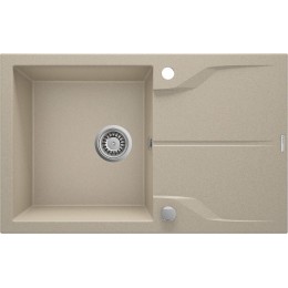 Мойка кухонная Deante Andante, гранит, прямоуг., с крылом, 780х490х194мм, чаша - 1, накладная, песок ZQN_7113