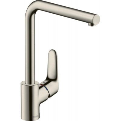 Смеситель для кухни Hansgrohe Focus, дл.излива - 237мм, поворотный, 1 рычаг, KM280, сталь 31817800 Смеситель для кухни Hansgrohe Focus, дл.излива - 237мм, поворотный, 1 рычаг, KM280, сталь 31817800