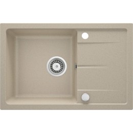 Мойка кухонная Deante Leda, гранит, прямоуг., с крылом, 670х440х164мм, чаша - 1, накладная, песок ZRD_7113