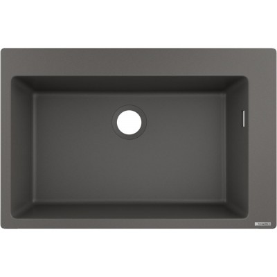 Мойка кухонная Hansgrohe S51, гранит, прямоуг., без крыла, 770х510х190мм, чаша- 1, накладная, S510-F660, серый камень 43313290 Мойка кухонная Hansgrohe S51, гранит, прямоуг., без крыла, 770х510х190мм, чаша- 1, накладная, S510-F660, серый камень 43313290