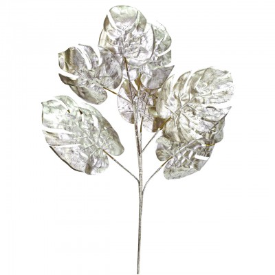 Искусственная ветвь Engard Monstera, платина, 76 см, TW-23 Искусственная ветвь Engard Monstera, платина, 76 см, TW-23