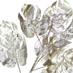Искусственная ветвь Engard Monstera, платина, 76 см, TW-23 Искусственная ветвь Engard Monstera, платина, 76 см, TW-23