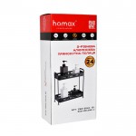 Полка 2-х ярусная Homax прямоугольная алюминиевая, черная, 333х155х359 мм (EBA-3540 BL) Полка 2-х ярусная Homax прямоугольная алюминиевая, черная, 333х155х359 мм (EBA-3540 BL)