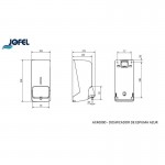 Дозатор для мила-піни JOFEL AC40000 пластиковий, 0,8л, білий Дозатор для мила-піни JOFEL AC40000 пластиковий, 0,8л, білий
