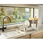 Розсувна сушарка для посуду з носиком для зливу Joseph Joseph Extend Steel Dish Rack - Light Stone 851692 Розсувна сушарка для посуду з носиком для зливу Joseph Joseph Extend Steel Dish Rack - Light Stone 851692