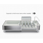 Розсувна сушарка для посуду з носиком для зливу Joseph Joseph Extend Steel Dish Rack - Light Stone 851692 Розсувна сушарка для посуду з носиком для зливу Joseph Joseph Extend Steel Dish Rack - Light Stone 851692