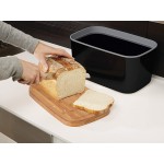 Стальная хлебница Joseph Joseph 80045 с бамбуковой крышкой-доской Стальная хлебница Joseph Joseph 80045 с бамбуковой крышкой-доской