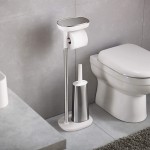 Стойка Joseph Joseph 70519 Flex™ для туалетной бумаги с щеткой для унитаза