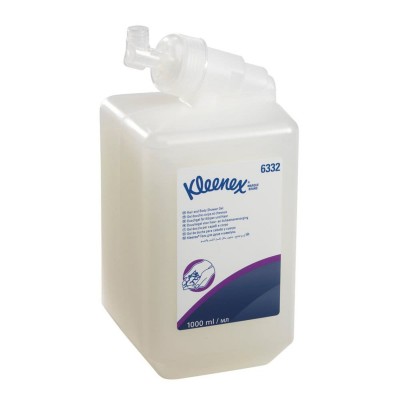 Гель для душу та шампунь Kimberly-Clark 6332 Kleenex® - Картридж / Білий /1л