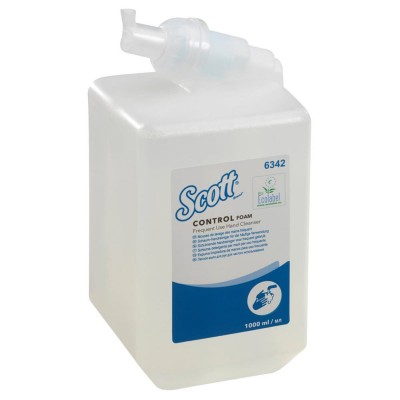 Пінний миючий засіб для рук для частого використання Kimberly-Clark 6342 SCOTT® CONTROL - Картридж / Прозорий /1л