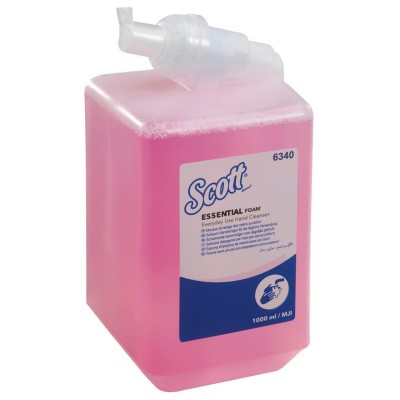 Пінний миючий засіб для рук для щоденного використання Kimberly-Clark 6340 SCOTT® ESSENTIAL Everyday Use - Картридж / Рожевий /1л