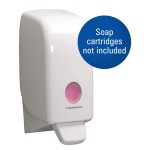 Дозатор для мила Kimberly-Clark 6948 Aquarius білий (підходить тільки для змінних блоків об'ємом 1 літр) Дозатор для мила Kimberly-Clark 6948 Aquarius білий (підходить тільки для змінних блоків об'ємом 1 літр)