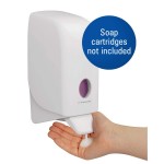Дозатор для мила Kimberly-Clark 6948 Aquarius білий (підходить тільки для змінних блоків об'ємом 1 літр) Дозатор для мила Kimberly-Clark 6948 Aquarius білий (підходить тільки для змінних блоків об'ємом 1 літр)
