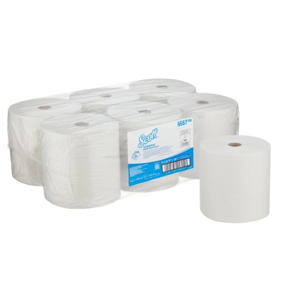 Рушники для рук, Kimberly-Clark 6687 Scott® XL 6 x 354 м білого одношарового паперу