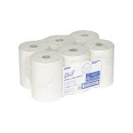 Рушники в рулонах Kimberly-Clark 6697 Scott® Slimroll білі 1 шар., 190 м. (у коробі 6 рулонів)
