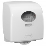 Диспенсер рулонних рушників для рук Kimberly-Clark Aquarius™ Slimroll™ код 7955 білого кольору Диспенсер рулонних рушників для рук Kimberly-Clark Aquarius™ Slimroll™ код 7955 білого кольору