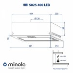 Вытяжка полновстраиваемая Minola HBI 5025 I/BL 400 LED Вытяжка полновстраиваемая Minola HBI 5025 I/BL 400 LED