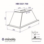 Вытяжка полновстраиваемая Minola HBI 5321 BL 750 Вытяжка полновстраиваемая Minola HBI 5321 BL 750