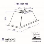 Вытяжка полновстраиваемая Minola HBI 5521 BL 950 Вытяжка полновстраиваемая Minola HBI 5521 BL 950
