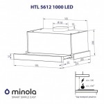 Вытяжка телескопическая Minola HTL 5612 I 1000 LED Вытяжка телескопическая Minola HTL 5612 I 1000 LED
