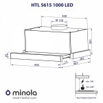 Вытяжка телескопическая Minola HTL 5615 I 1000 LED Вытяжка телескопическая Minola HTL 5615 I 1000 LED