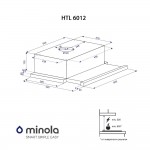 Вытяжка телескопическая Minola HTL 6012 FULL INOX 450 LED Вытяжка телескопическая Minola HTL 6012 FULL INOX 450 LED