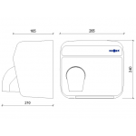 Сушилка для рук Nofer 01101.S CYCLON 2450 W матовая