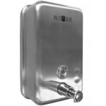 Диспенсер для мыла Nofer 03041.S матовый из нержавеющей стали с пластиком внутри Диспенсер для мыла Nofer 03041.S матовый из нержавеющей стали с пластиком внутри