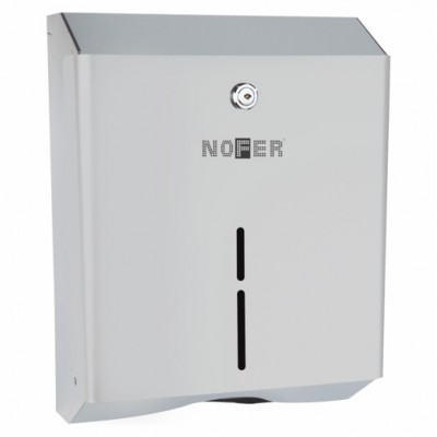 Диспенсер для бумажных полотенец Nofer 04010.S Антивандальный матовый Диспенсер для бумажных полотенец Nofer 04010.S Антивандальный матовый